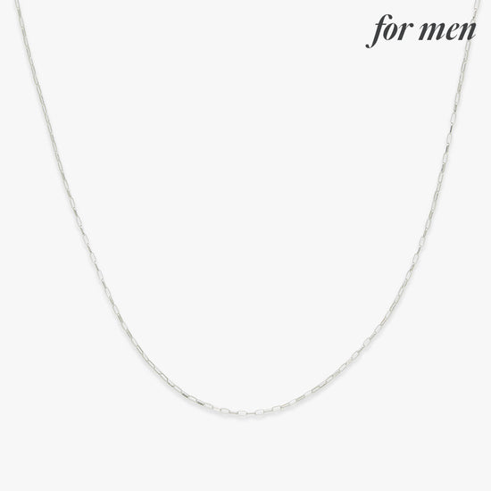Rolo chain necklace silver for men