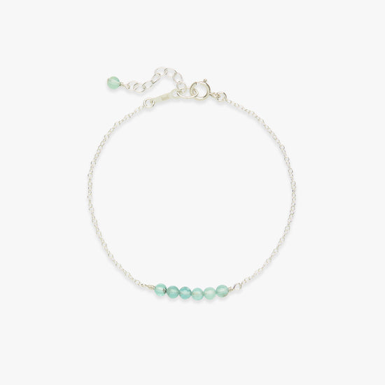 Smooth Pebble gemstone bracelet silver