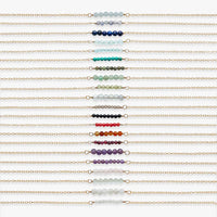 Smooth Pebble edelsteen armband gold filled