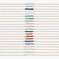 Smooth Pebble edelsteen armband gold filled
