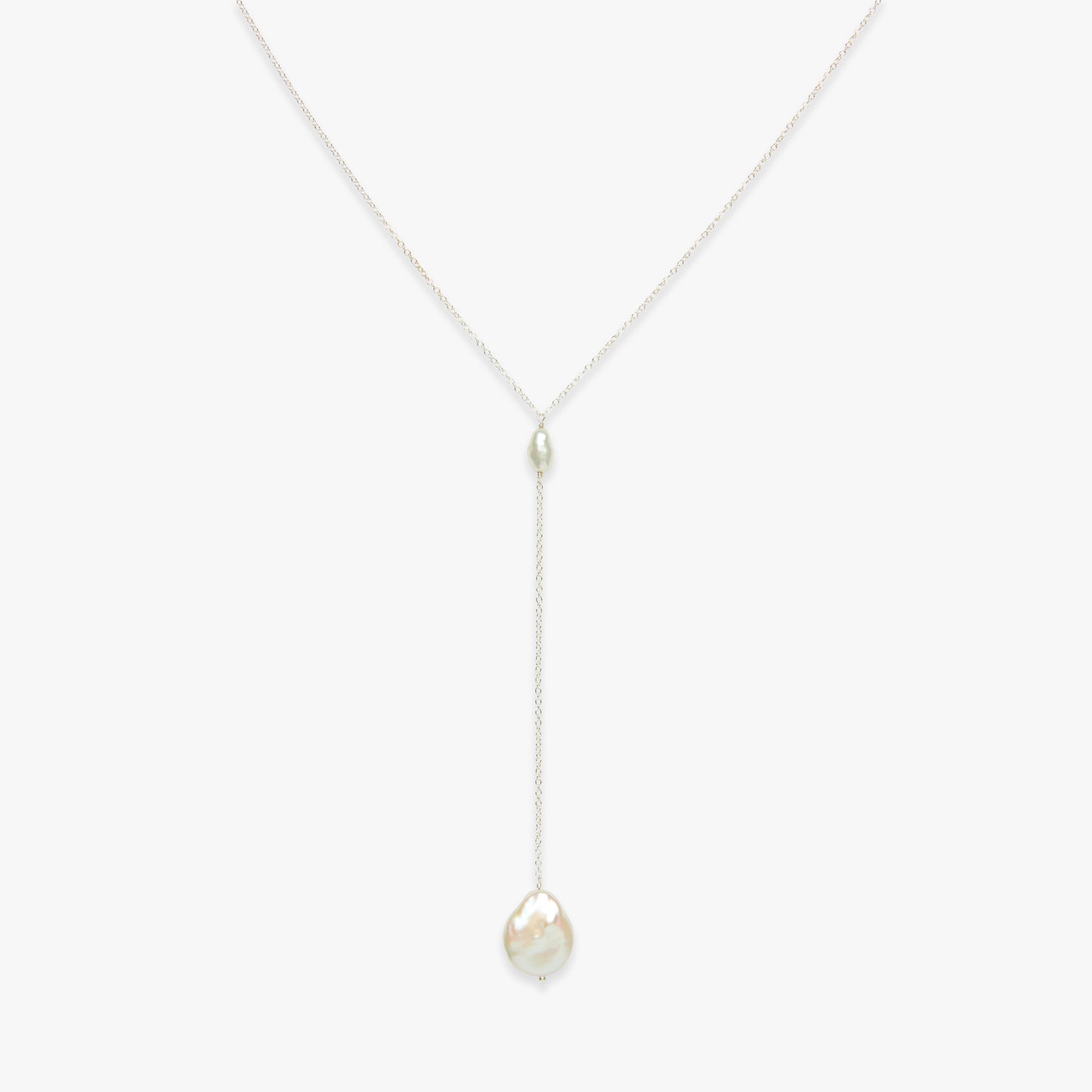 The Ev lariat necklace silver