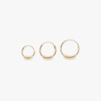 Tiny rings oorbel gold filled