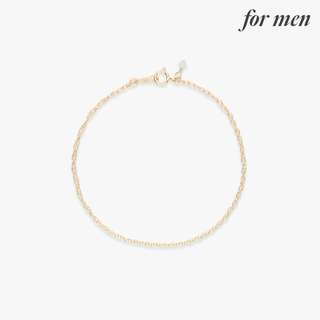 Twist chain bracelet gold filled for men