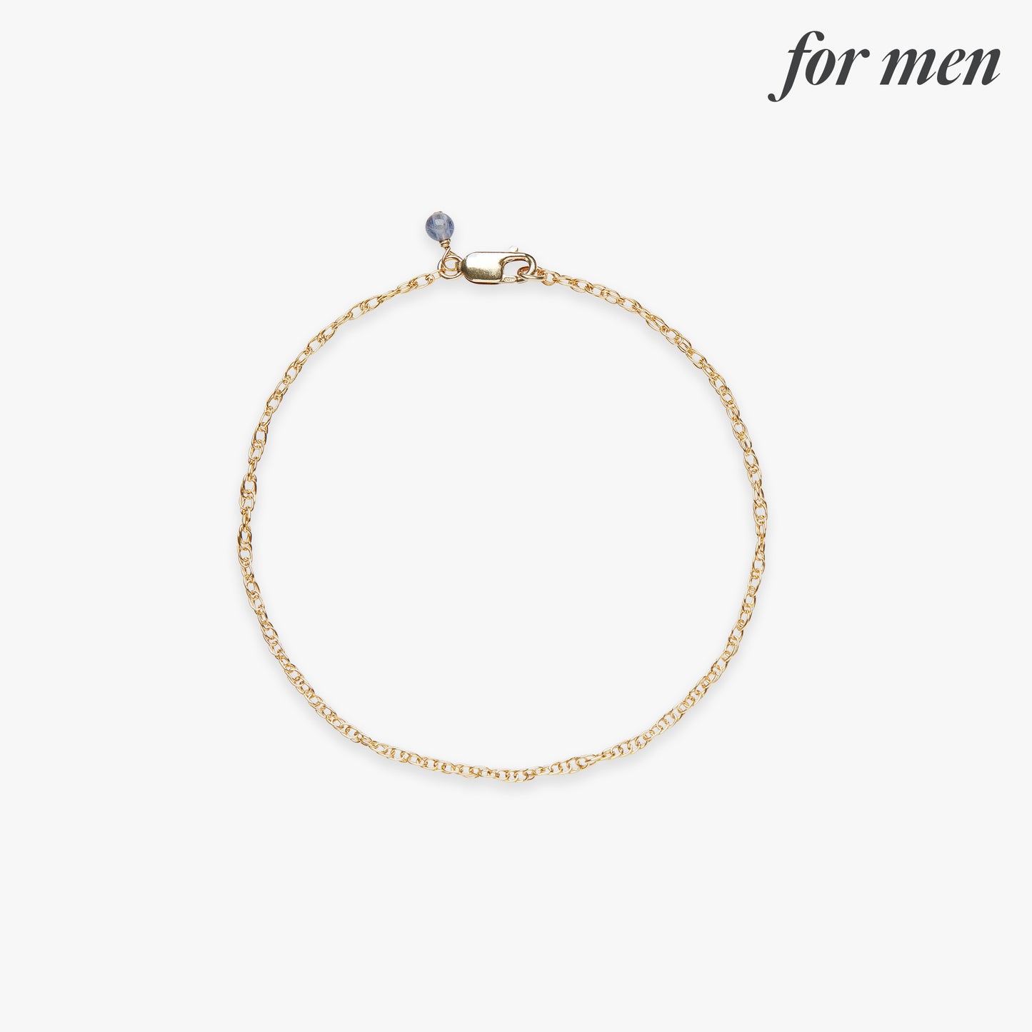 Twist chain bracelet gold filled for men