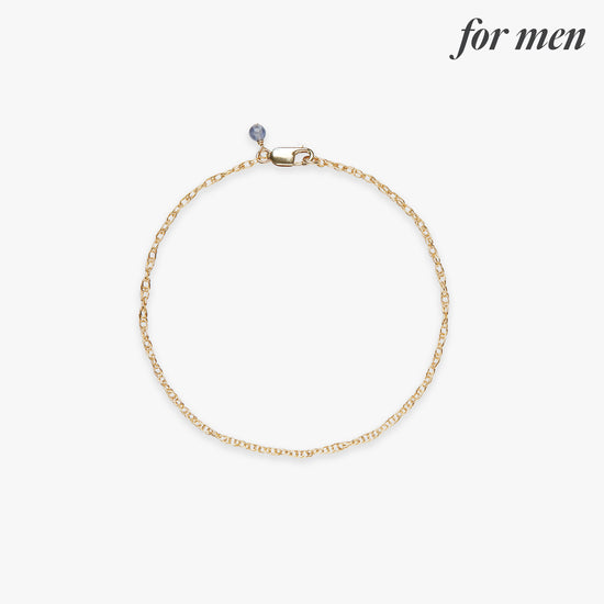 Twist chain bracelet gold filled for men