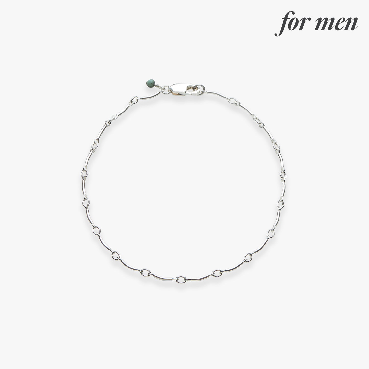 Wave bracelet silver for men