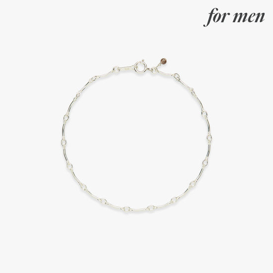 Wave bracelet silver for men