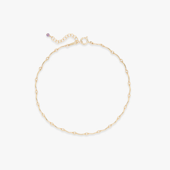 Wave anklet gold filled