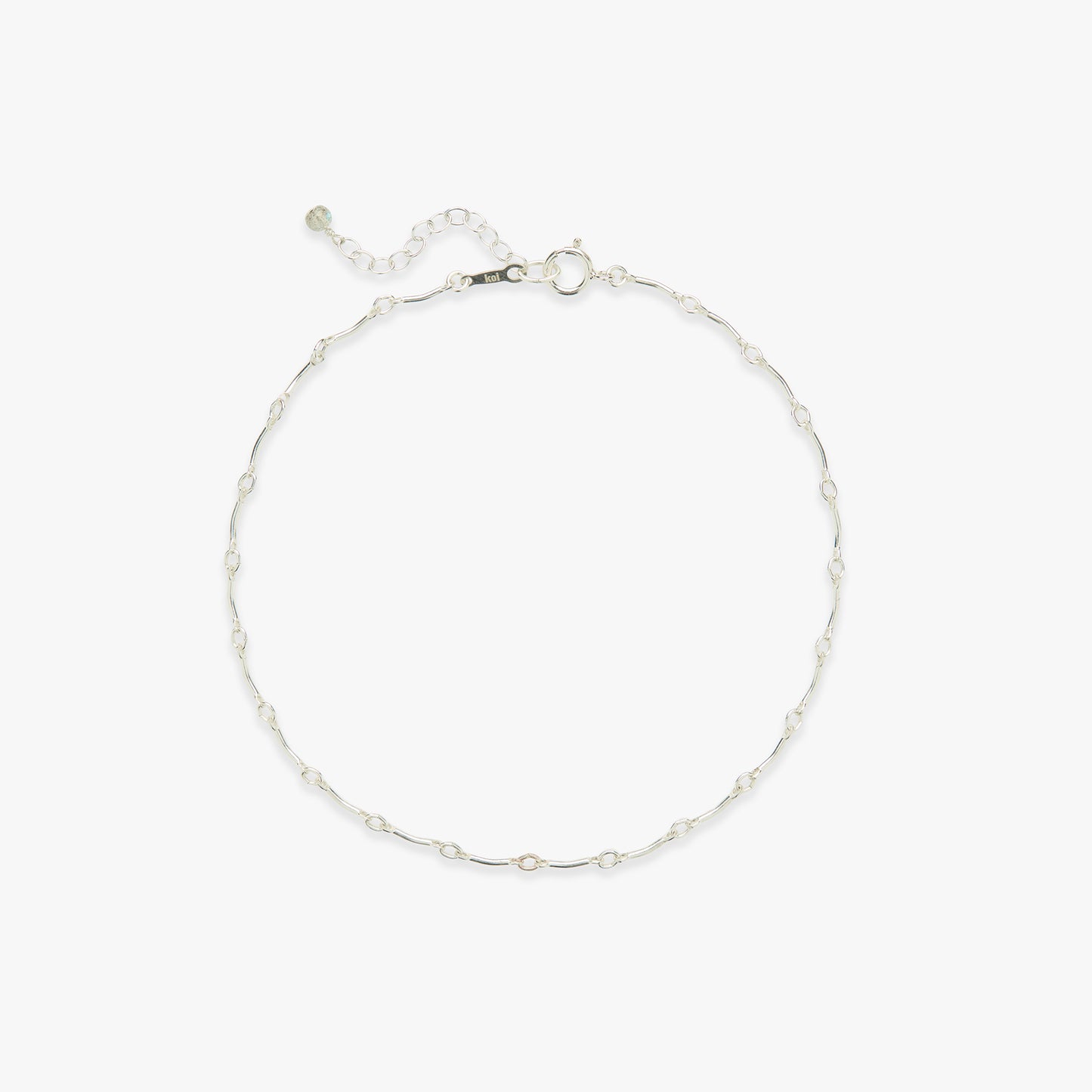 Wave anklet silver