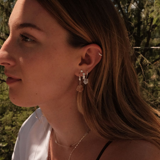 Fleur de Lis hook earring silver