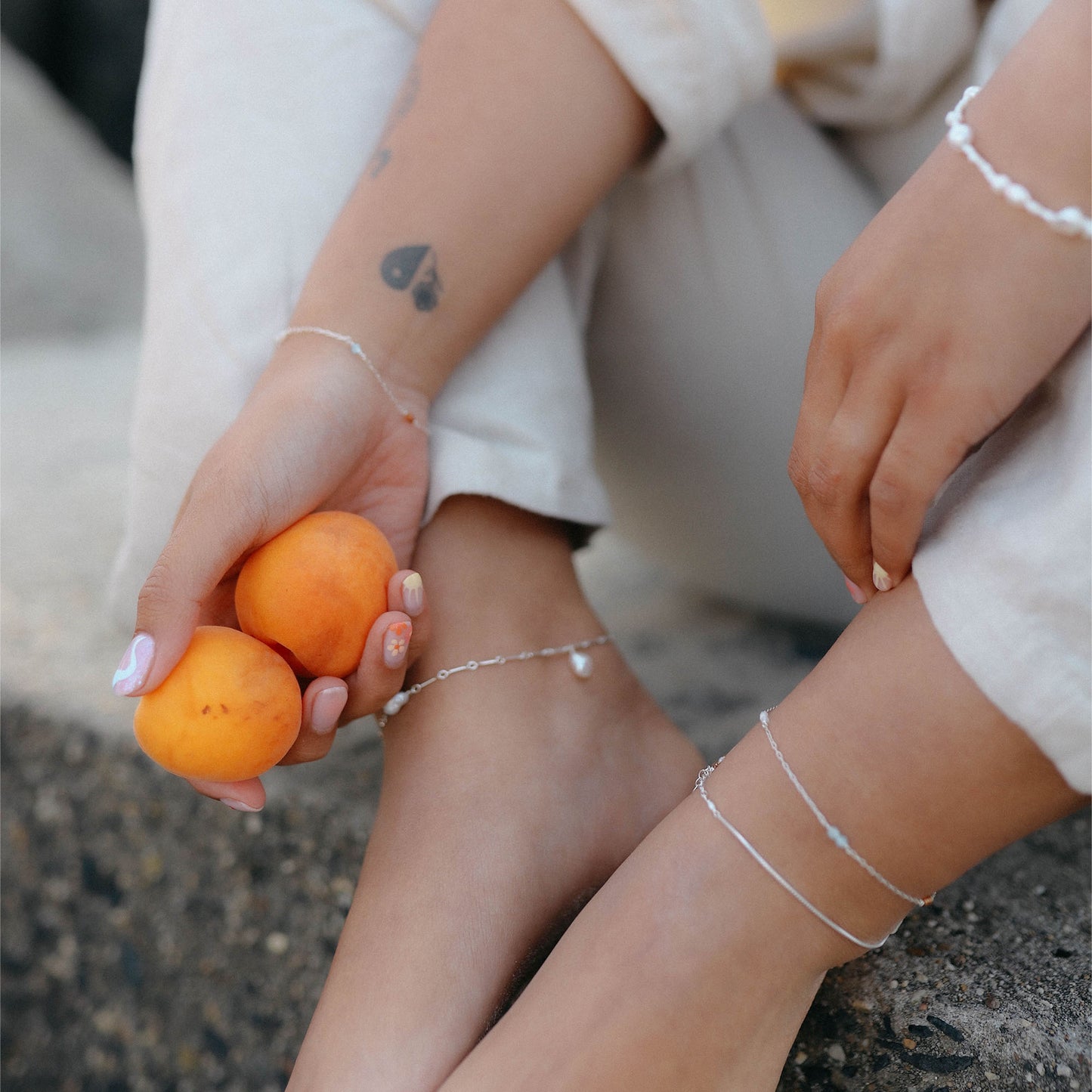 Lilo anklet silver