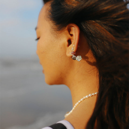 Fleur de Lis threader earring silver