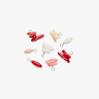 Add-on coral charm silver