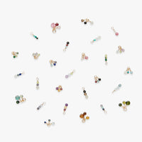 Add-on multicolour gemstones charm gold filled
