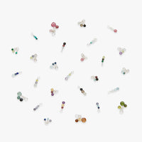 Add-on multicolour gemstones charm silver
