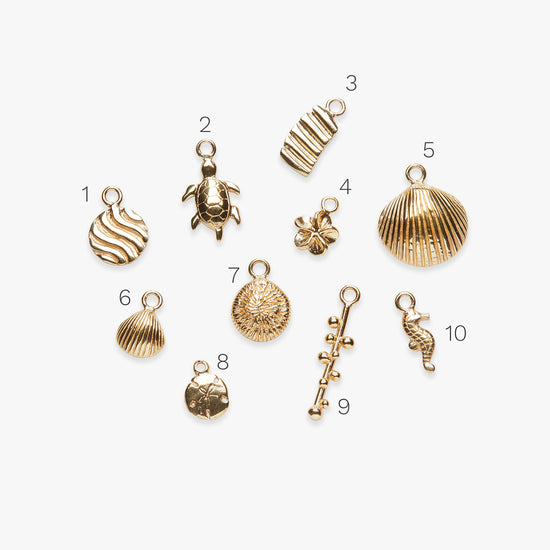 Add-on ocean inspired pendants gold