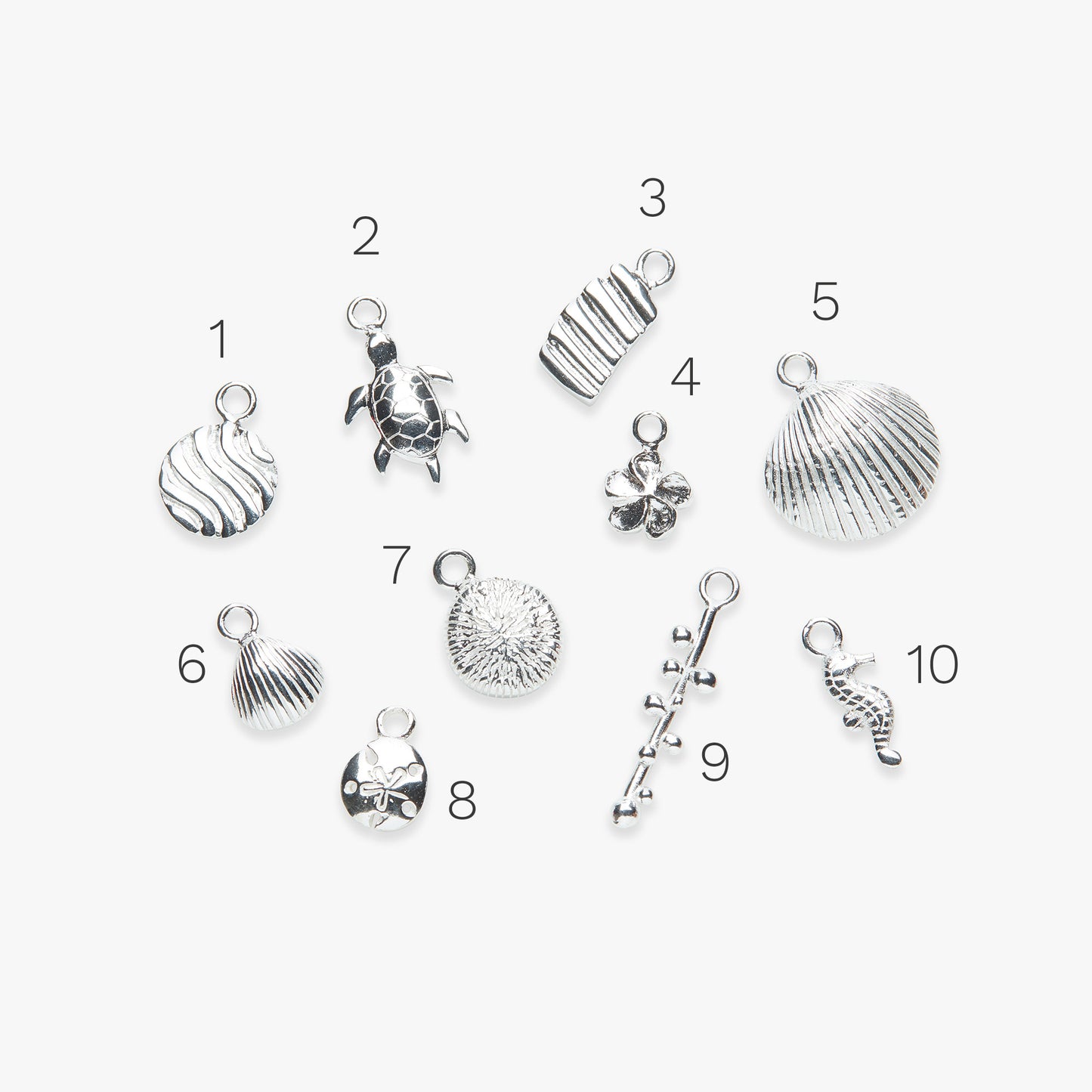 Add-on ocean inspired pendants silver