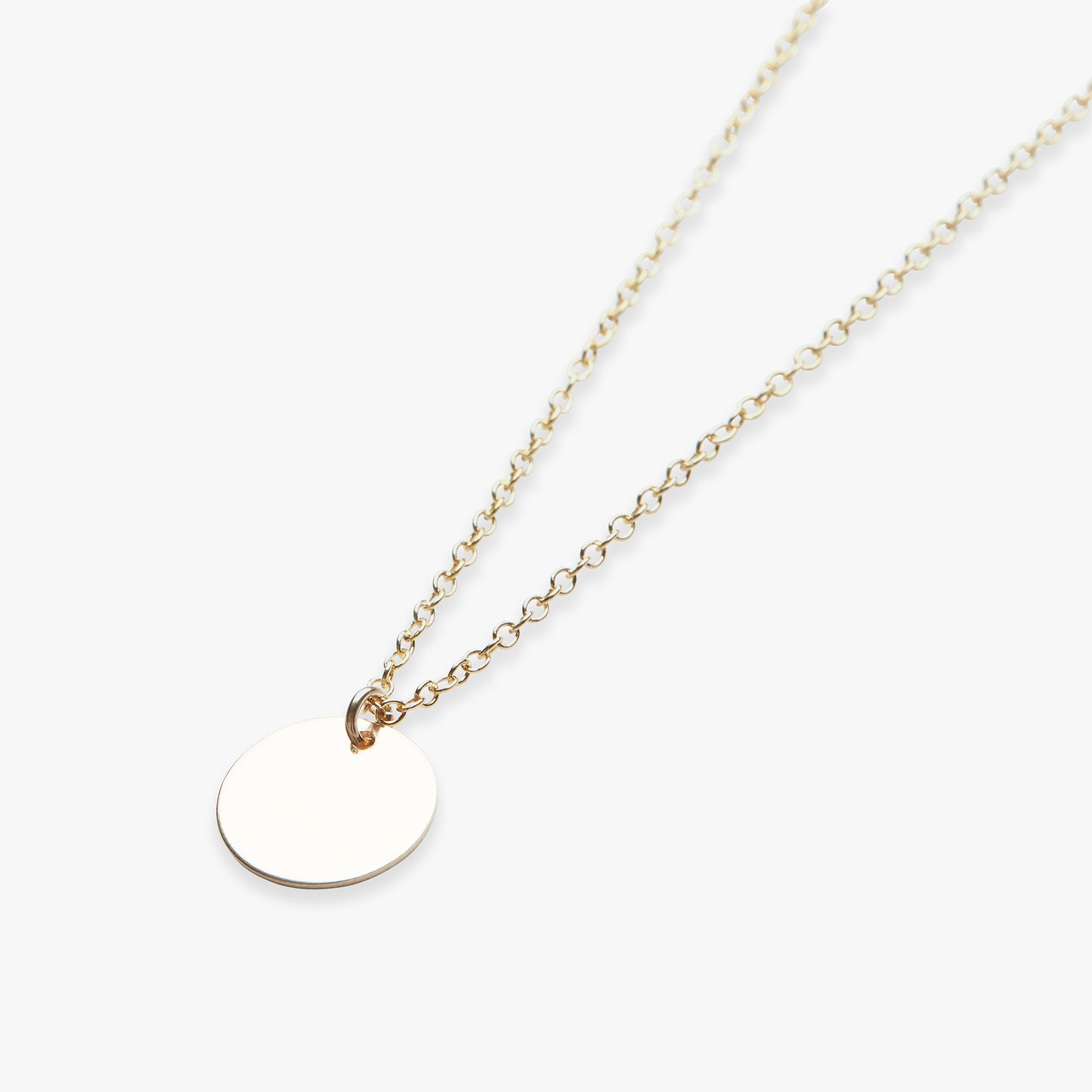 Big coin necklace gold filled