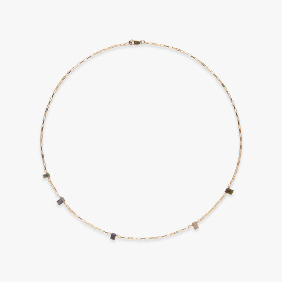 Opal Asymmetry necklace gold filled