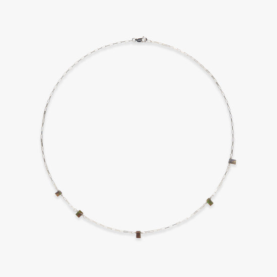 Opal Asymmetry necklace silver