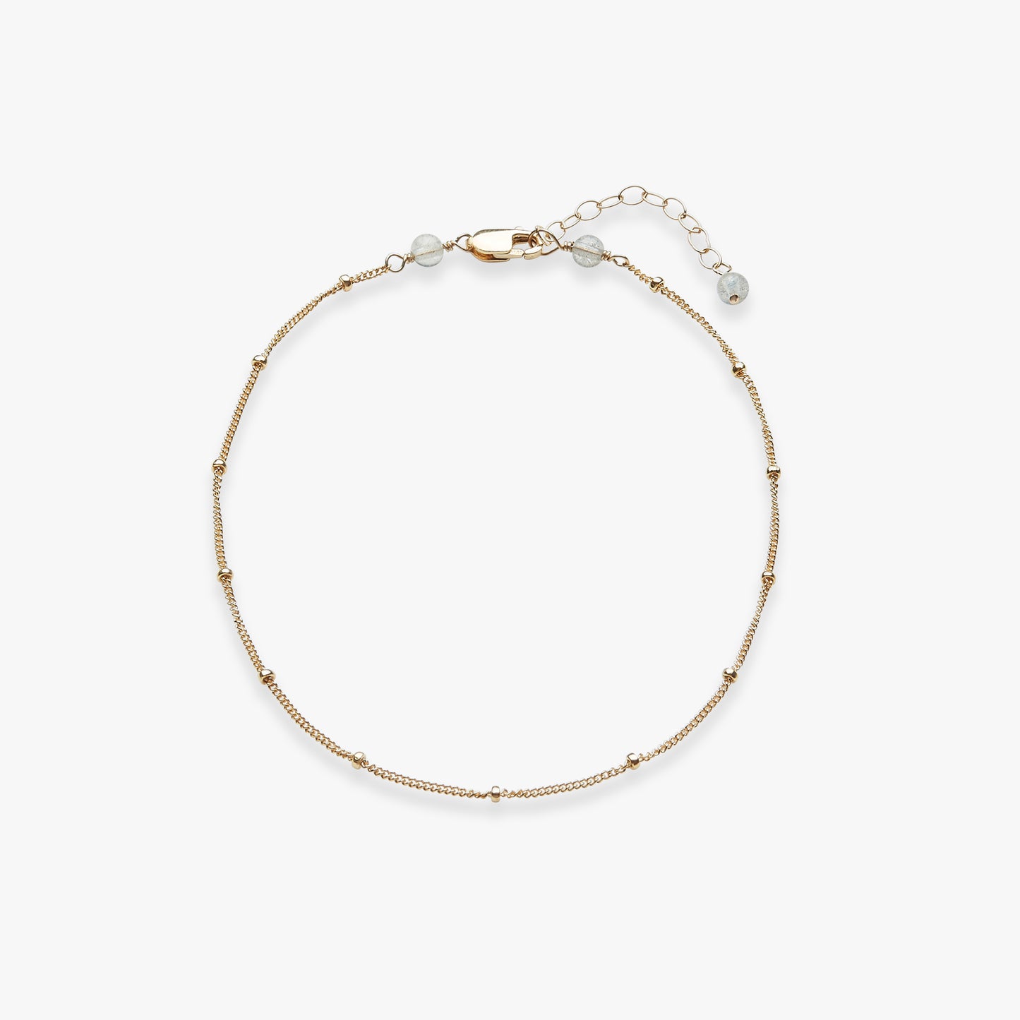 Load image into Gallery viewer, Caviar anklet gold filled
