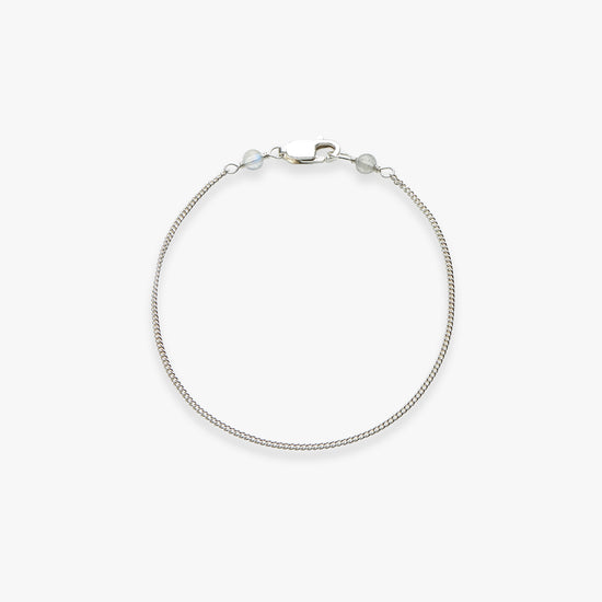 Curb chain bracelet silver