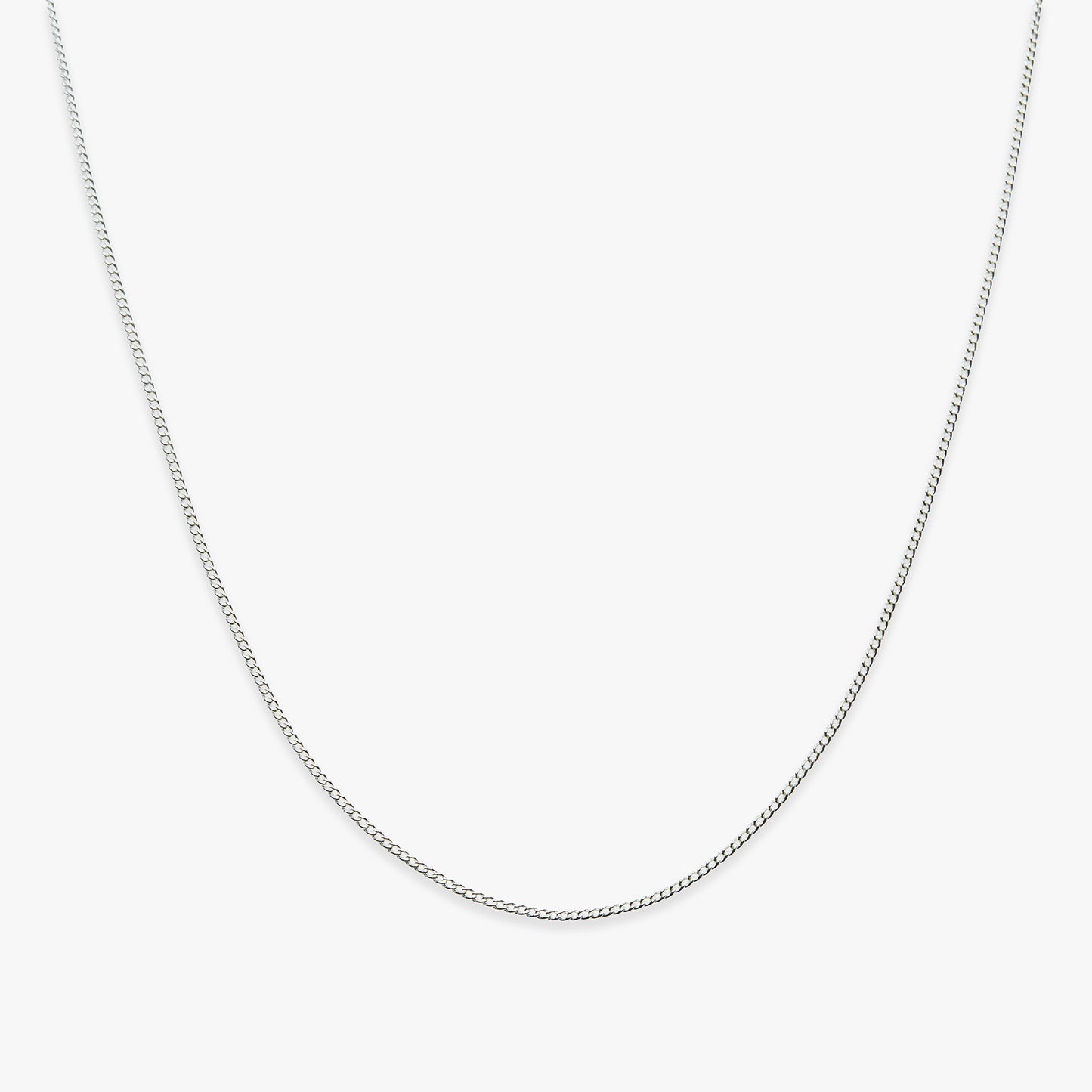 Basic curb chain ketting zilver