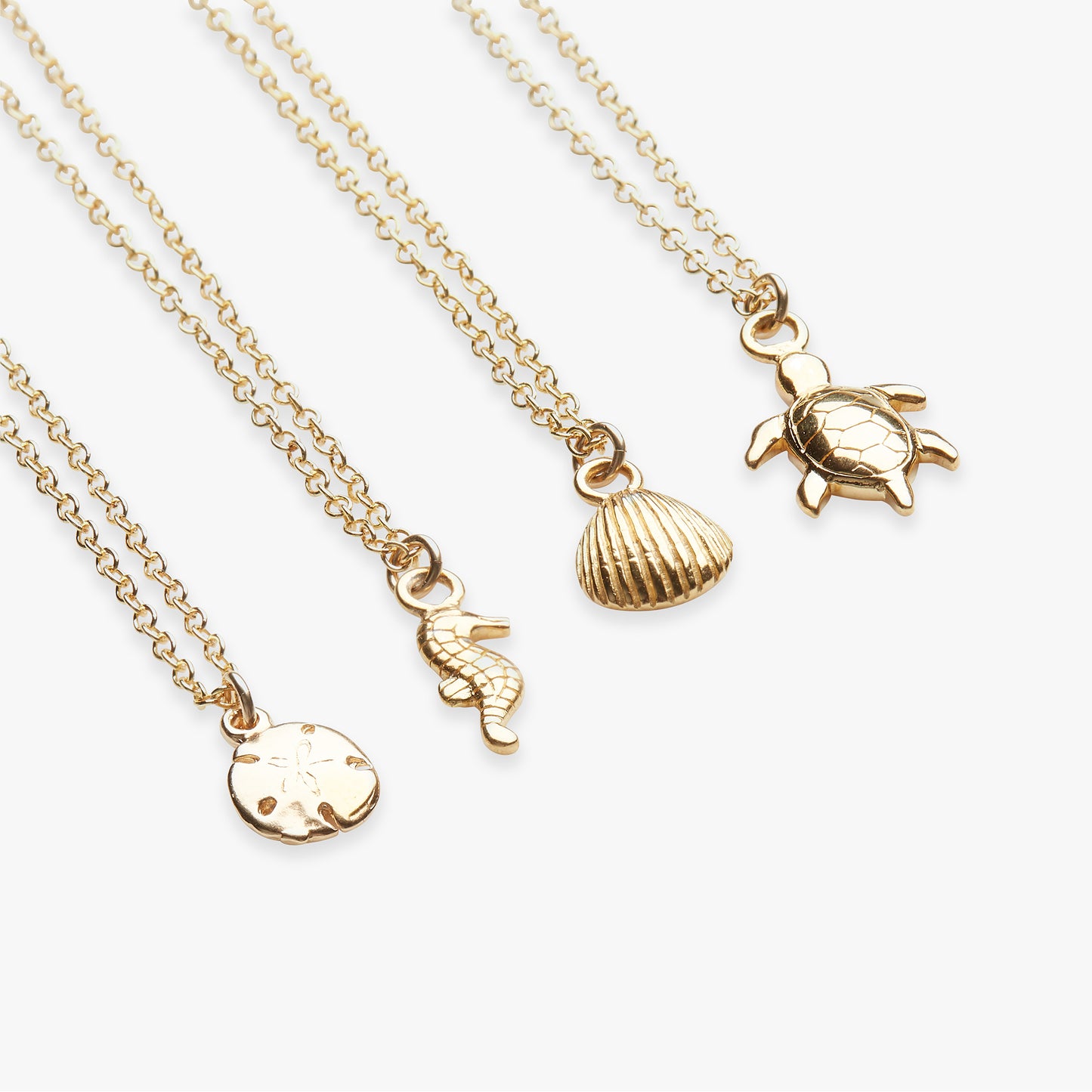 Deep Sea charm collection necklace gold filled