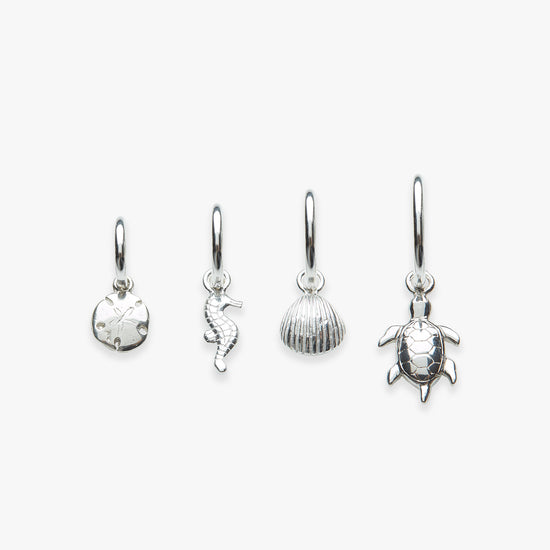 Deep Sea charm earring silver