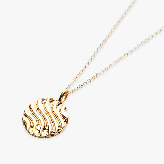 Load image into Gallery viewer, Dunes pendant necklace gold filled
