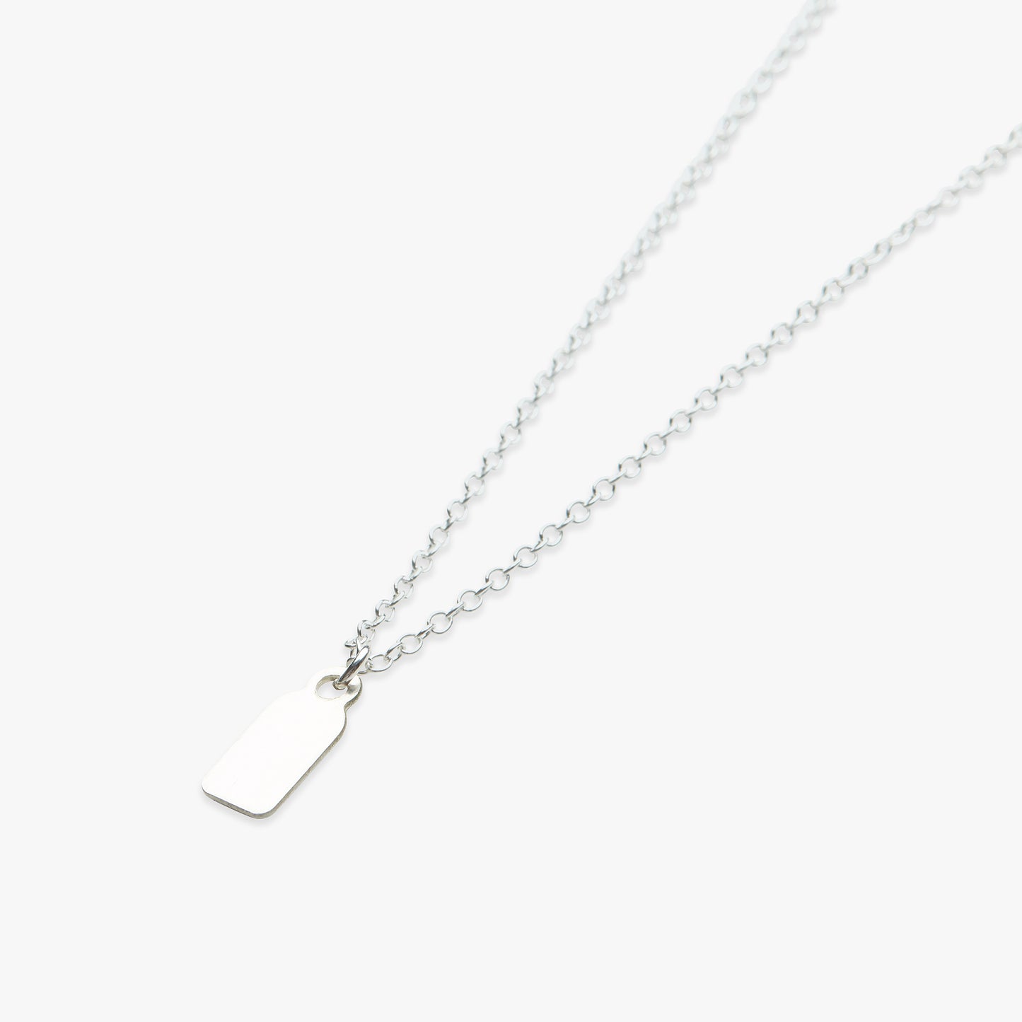 Label necklace silver