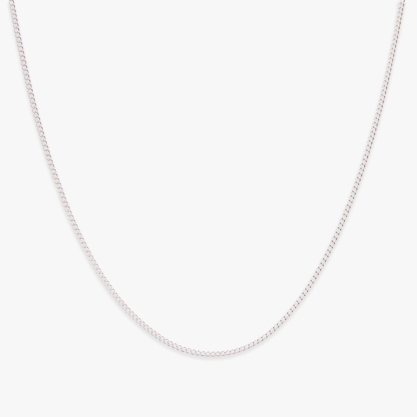 Echt zilveren large curb statement ketting