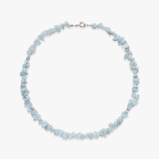 Load image into Gallery viewer, Lily Tears blue lace necklace silver
