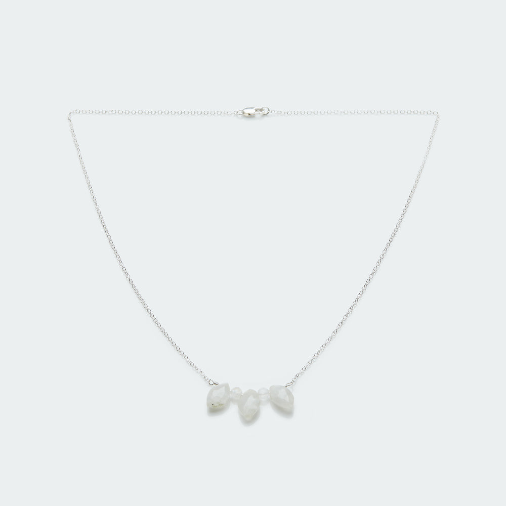 maansteen ketting zilver