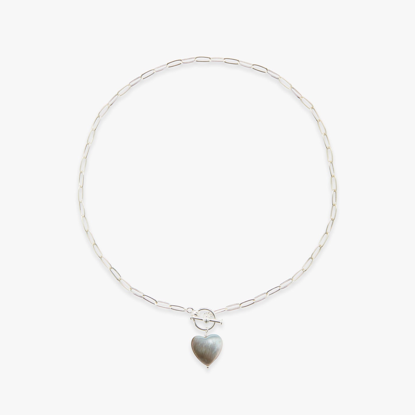 Midnight Stroll zwart ketting zilver