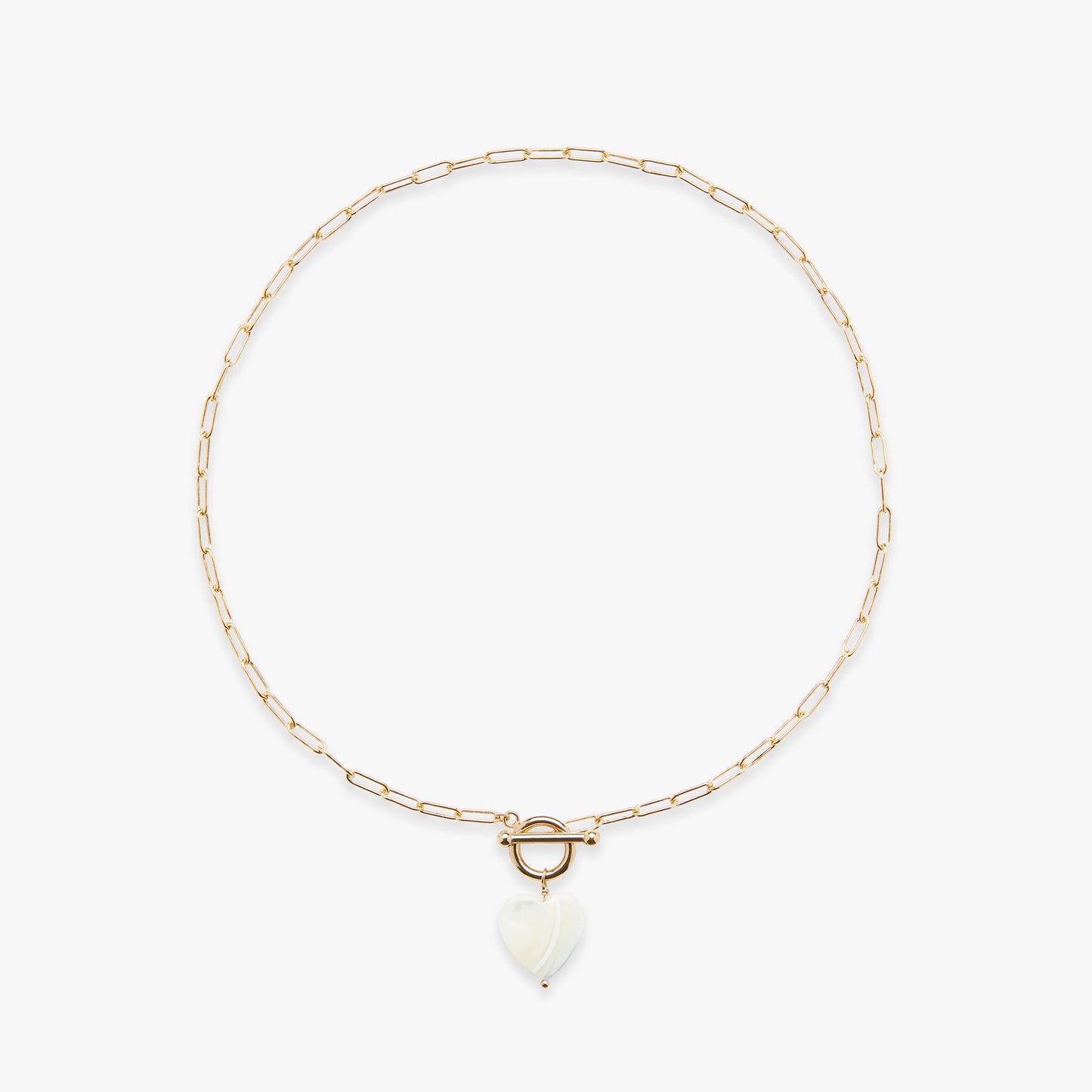 Midnight Stroll white necklace gold filled
