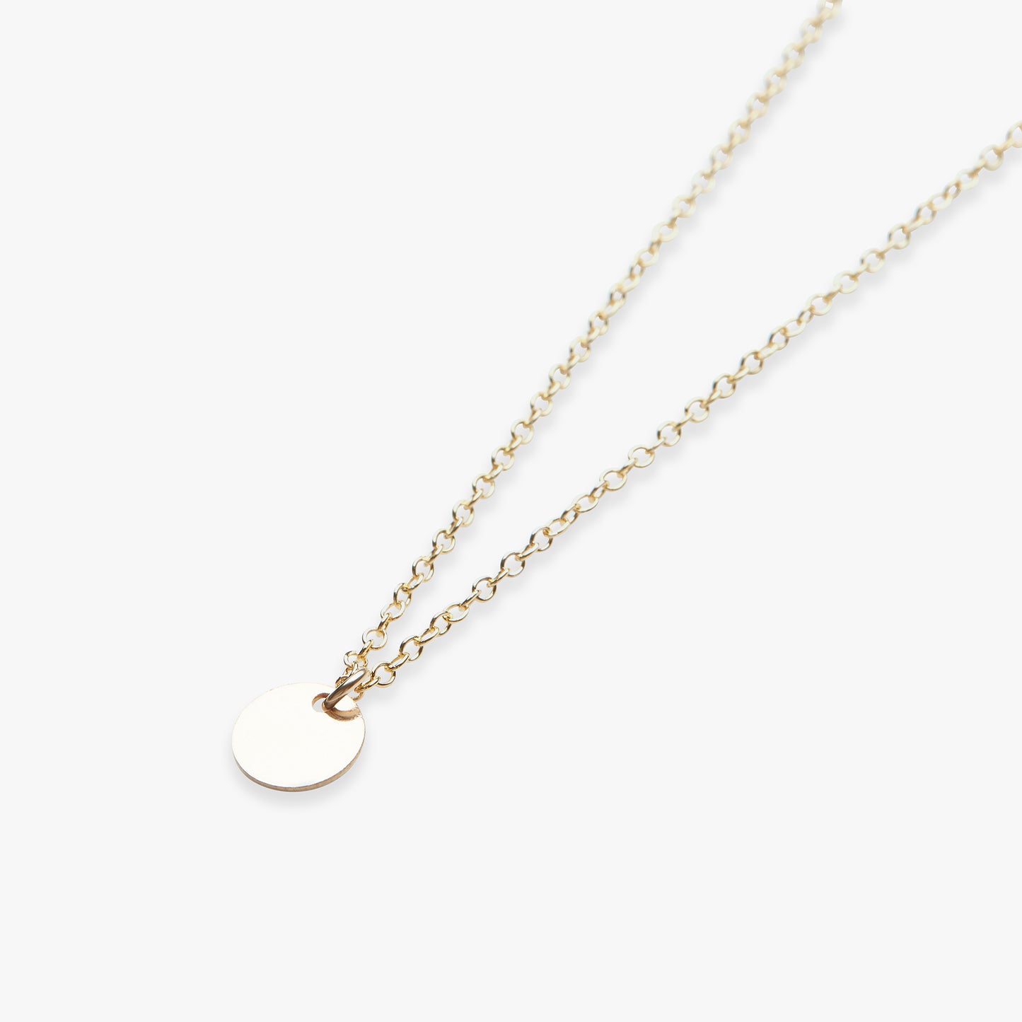 Mini coin necklace gold filled