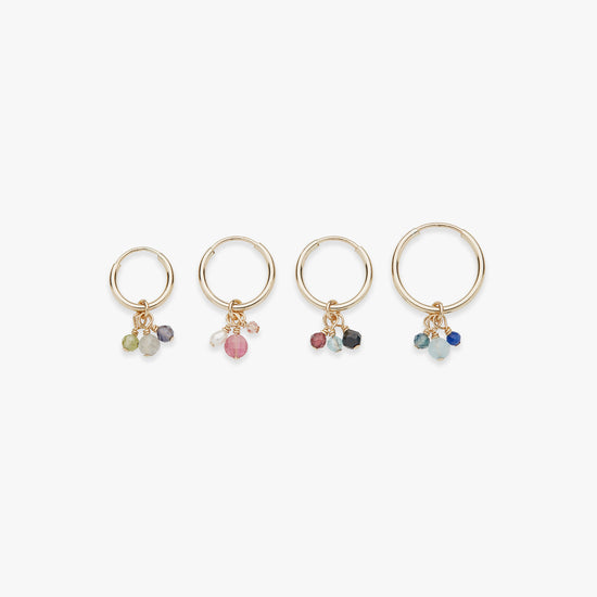 Mood palette bunch charm earring gold filled
