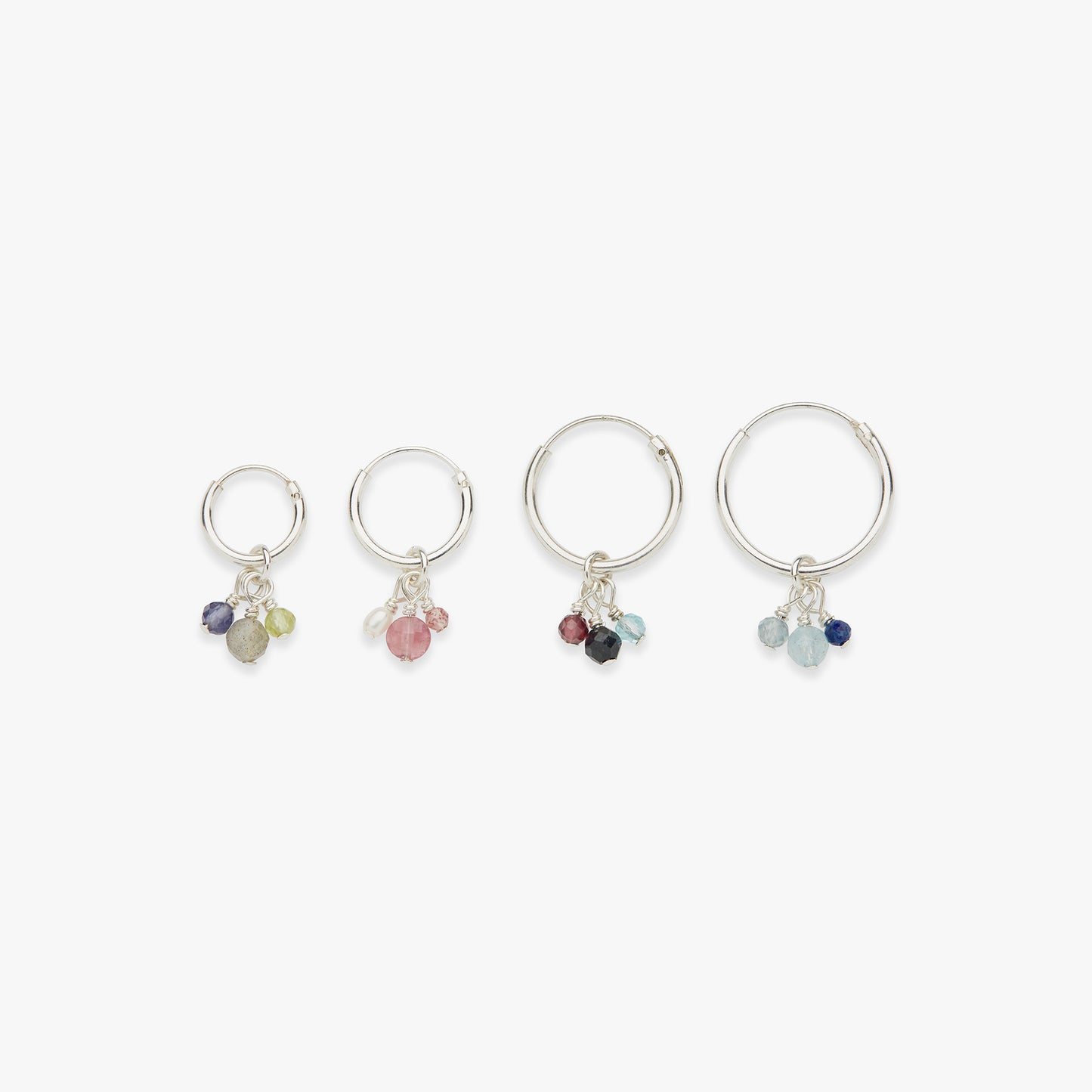 Mood palette bunch charm earring silver