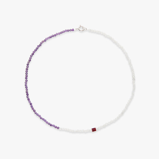 Load image into Gallery viewer, Once in a Blue Moon amethyst necklace silver
