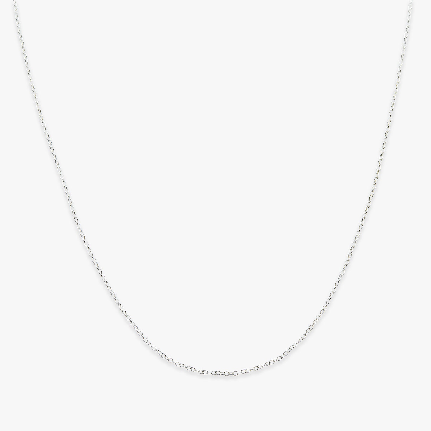 Basic oval chain necklace silver
