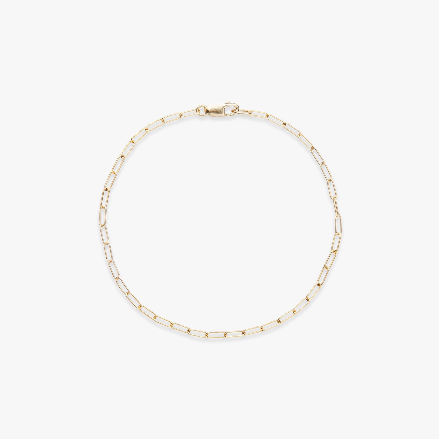 Paperclip chain armband gold filled