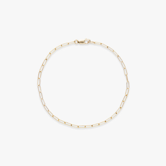 Paperclip chain bracelet gold filled