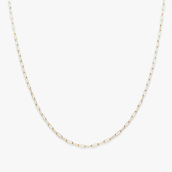 Paperclip chain necklace gold filled