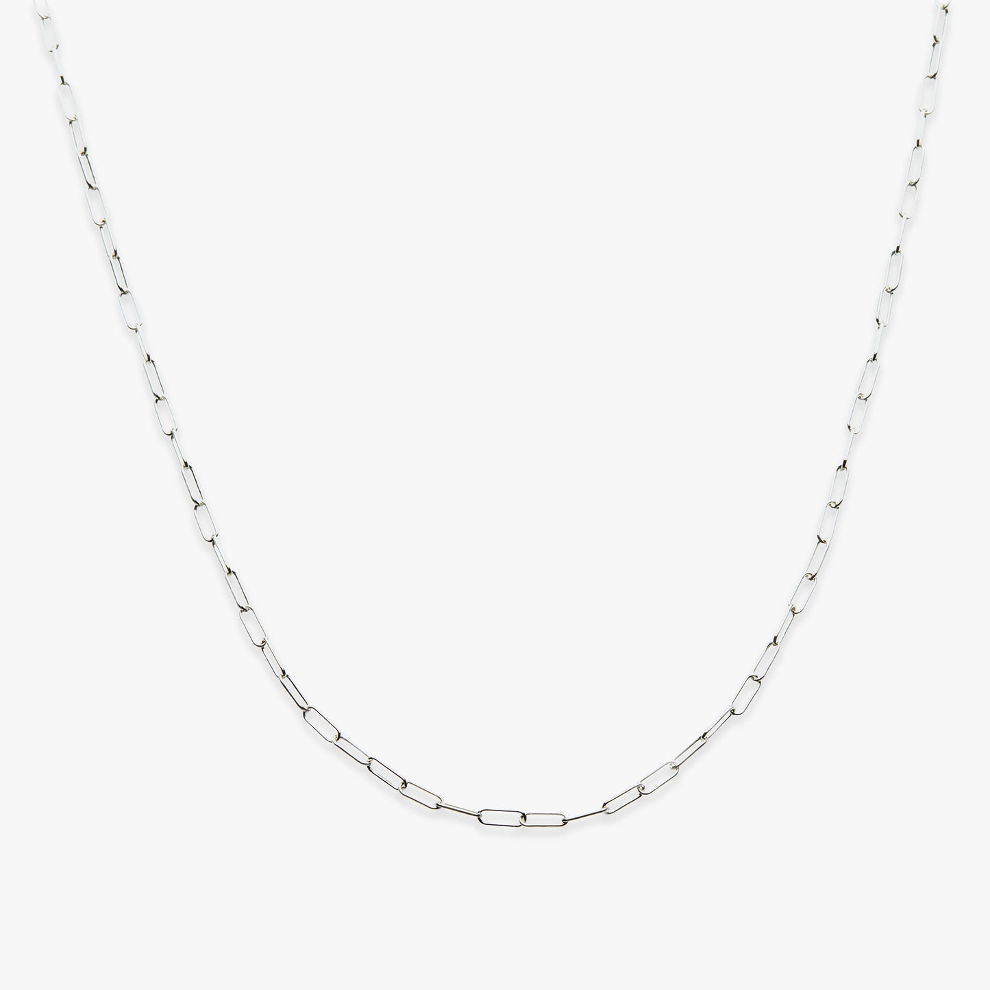 Paperclip chain necklace silver