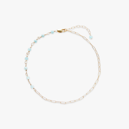 Paperclip Rosary anklet gold filled