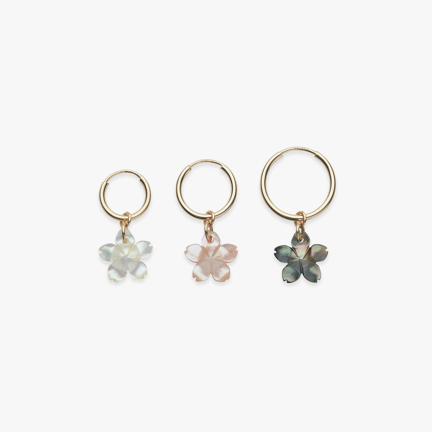 Pearly Plumeria earring gold filled