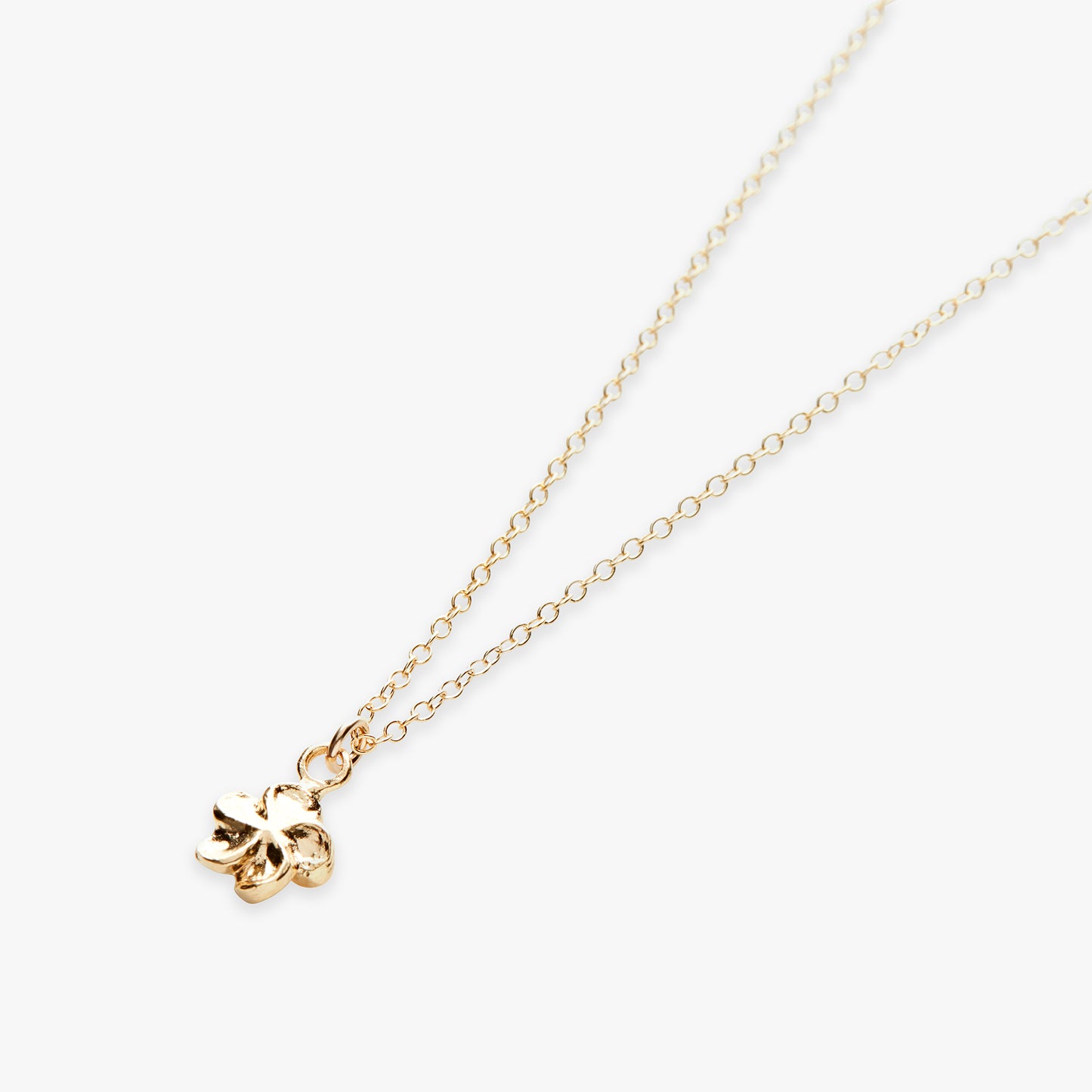 Plumeria pendant necklace gold filled