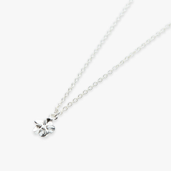 Plumeria pendant necklace silver
