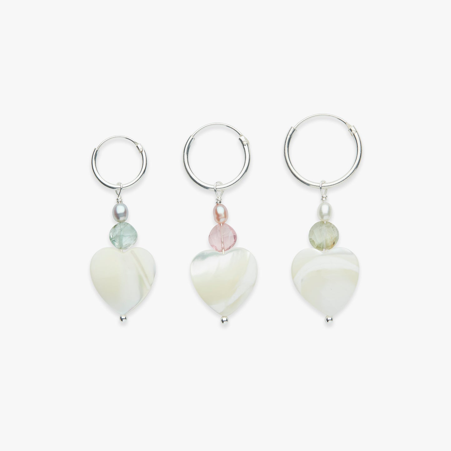 Puffy Love earring silver